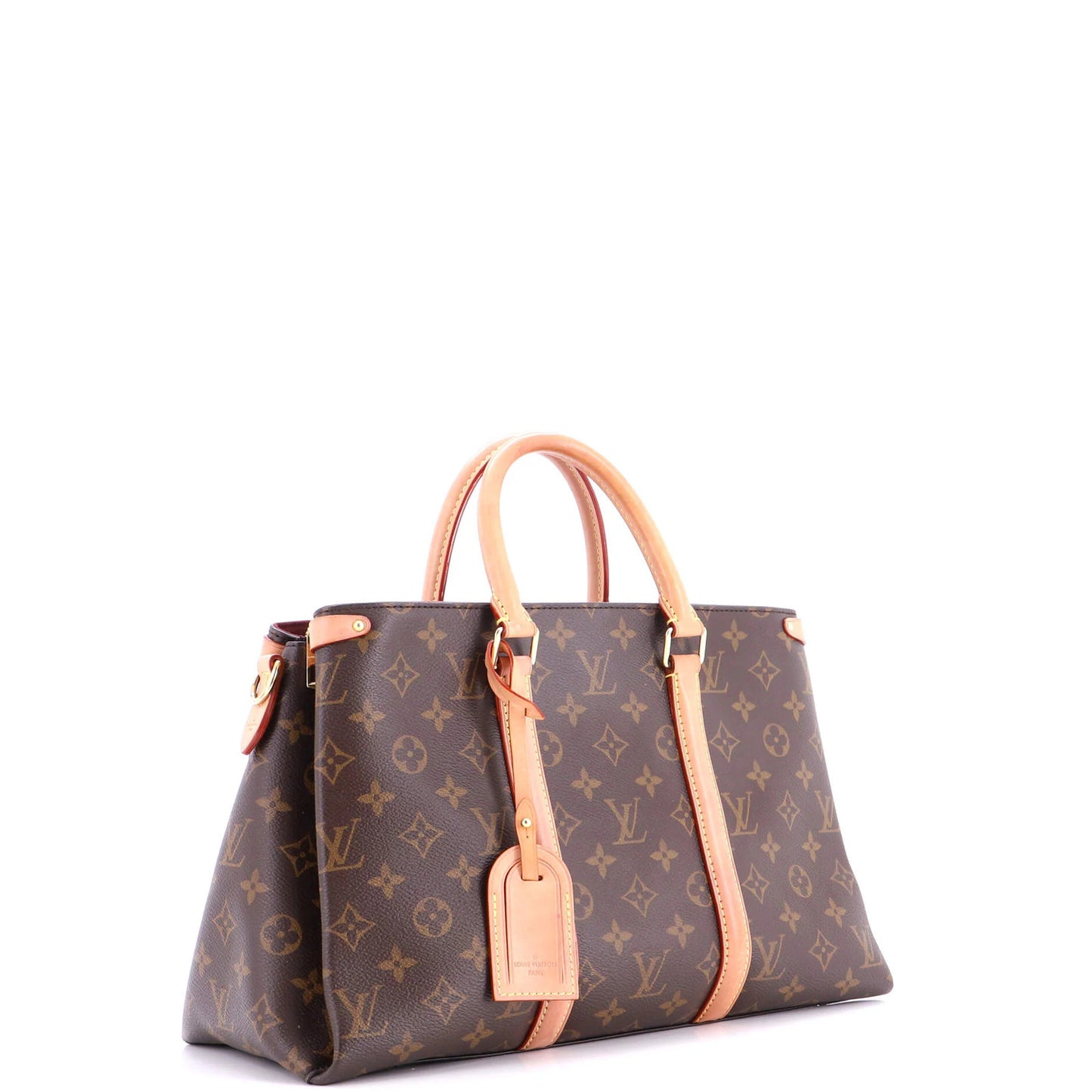 Louis Vuitton Soufflot Tote Monogram Canvas With Leather Mm