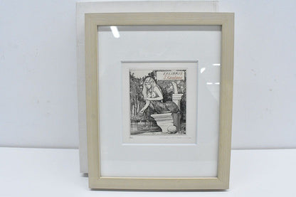 Alphonse Inoue Sphinx By The Water 1994 Copperplate Print Ex Libris Signed