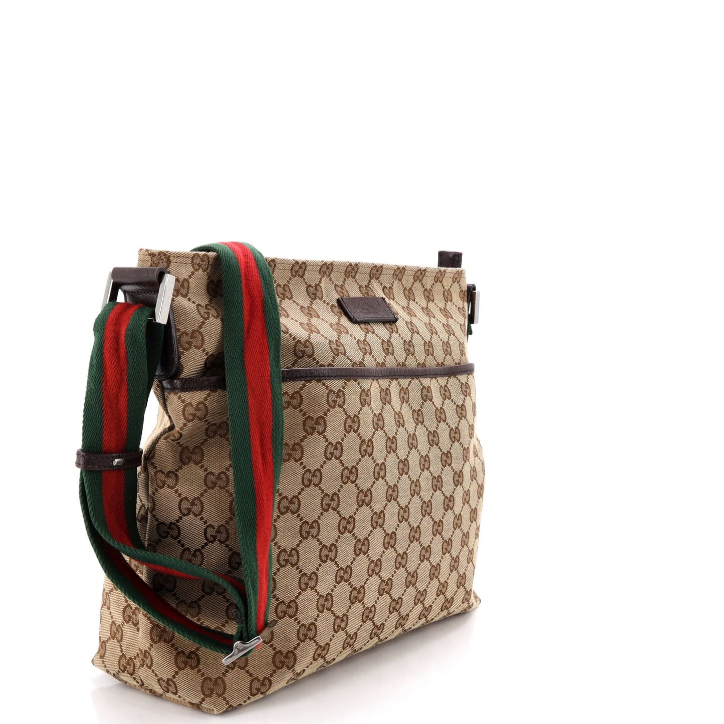 Gucci Front Pocket Web Messenger Gg Canvas Medium