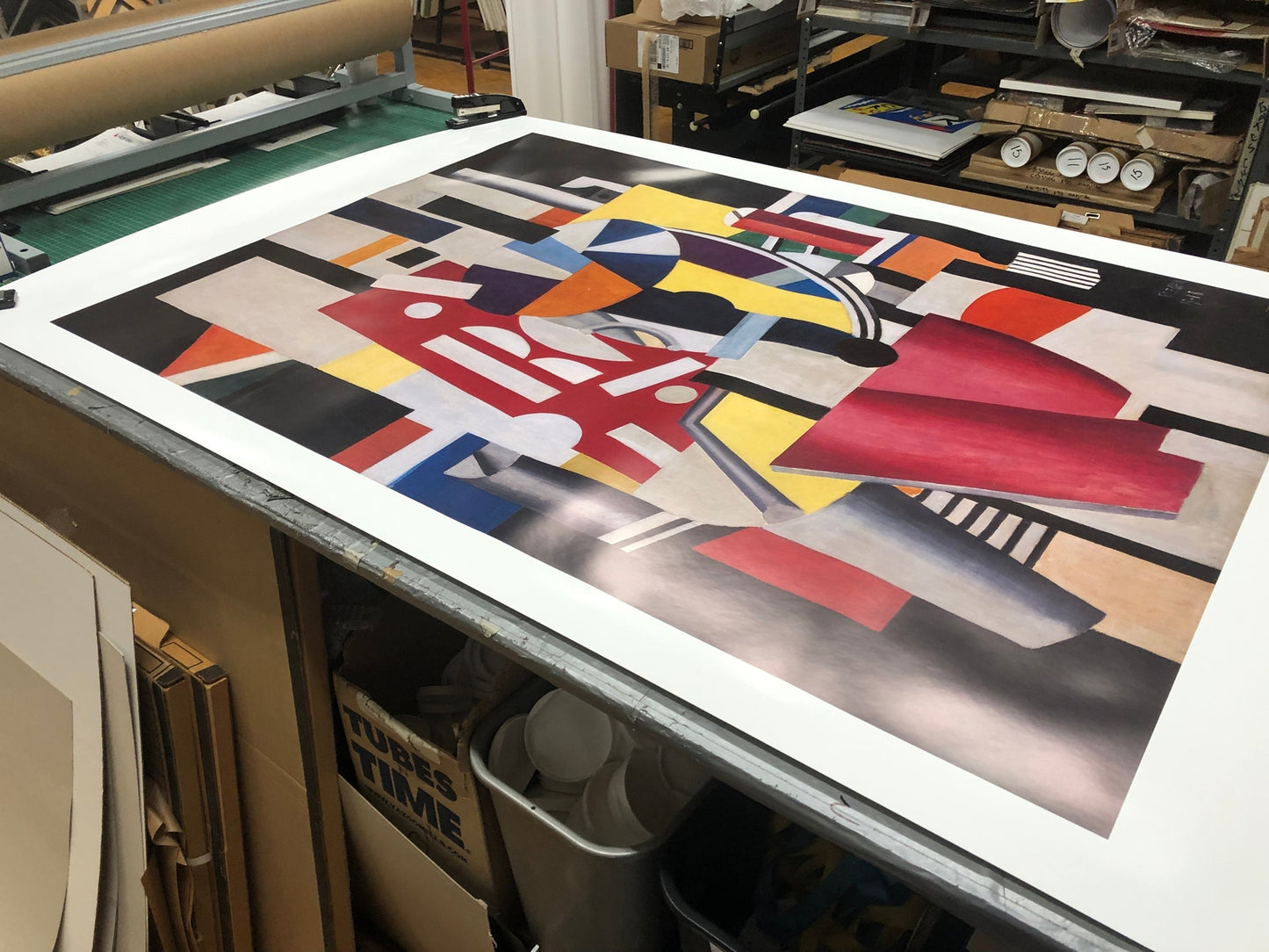 M FERNAND LEGER Composition (The Typographer) 78" x 47.75" Poster 2014 Modernism