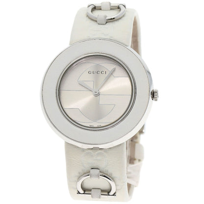 Leather GUCCI You play Watches 129.4 Stainless Steel/