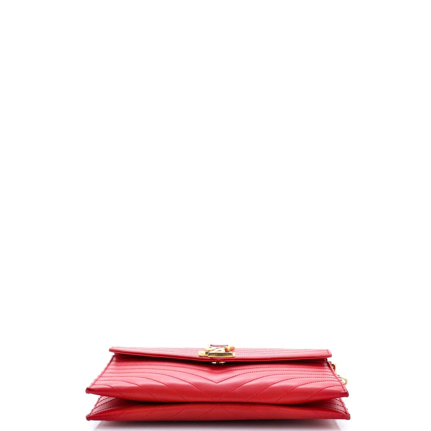 Saint Laurent Classic Monogram Envelope Chain Bag Matelasse Chevron Leather