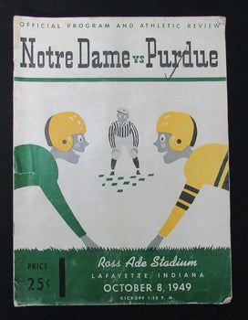 10/8/1949 Purdue Vs. Notre Dame College Program 186014