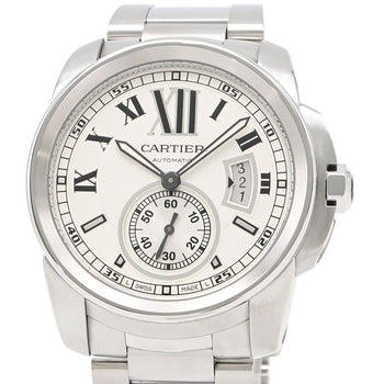 Cartier Calibre De Cartier Watch Lm W7100037 Silver Men'S Used Watch #6109