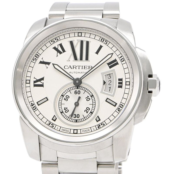 Cartier Calibre De Cartier Watch Lm W7100037 Silver Men'S Used Watch #6109