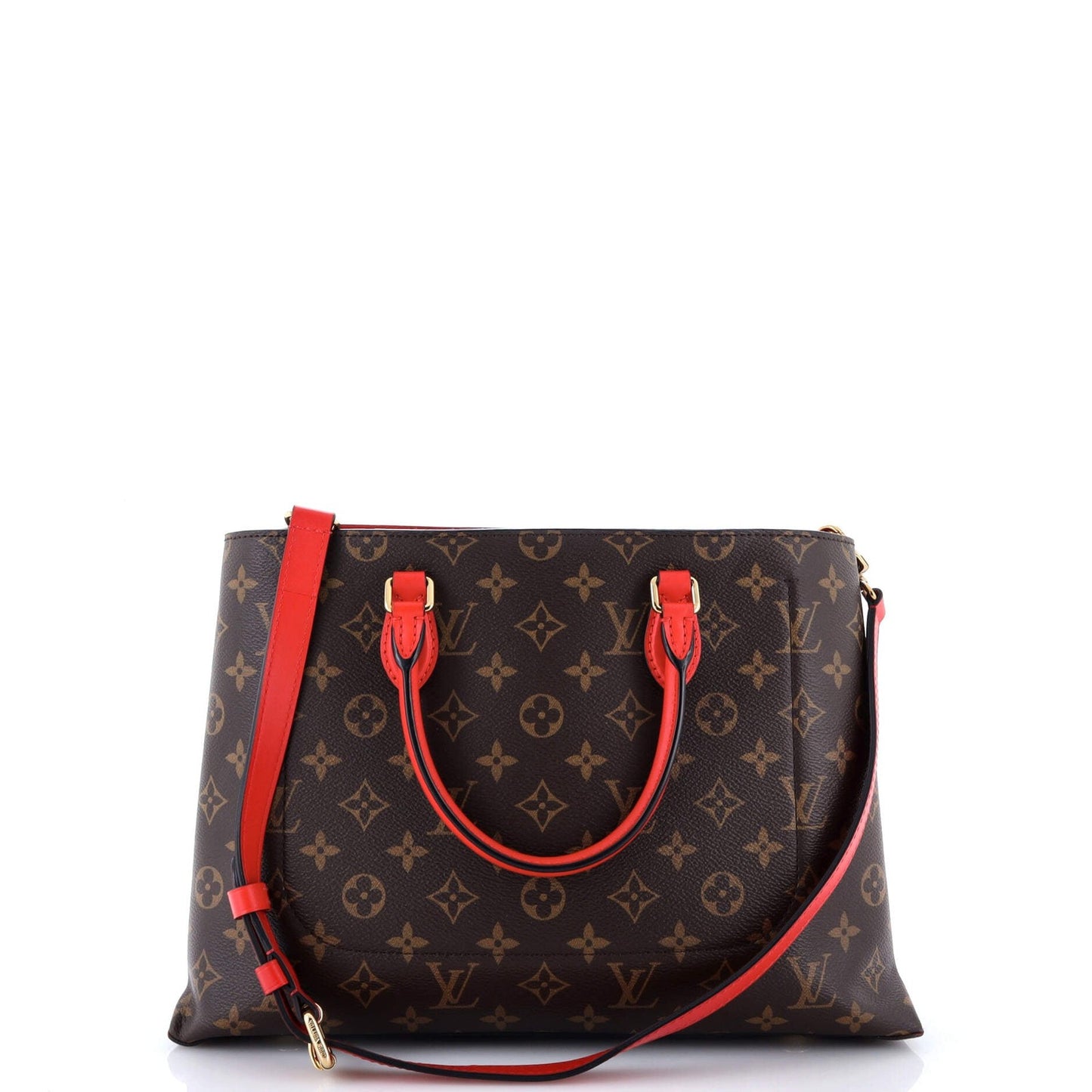 Louis Vuitton Flower Tote Monogram Canvas With Leather