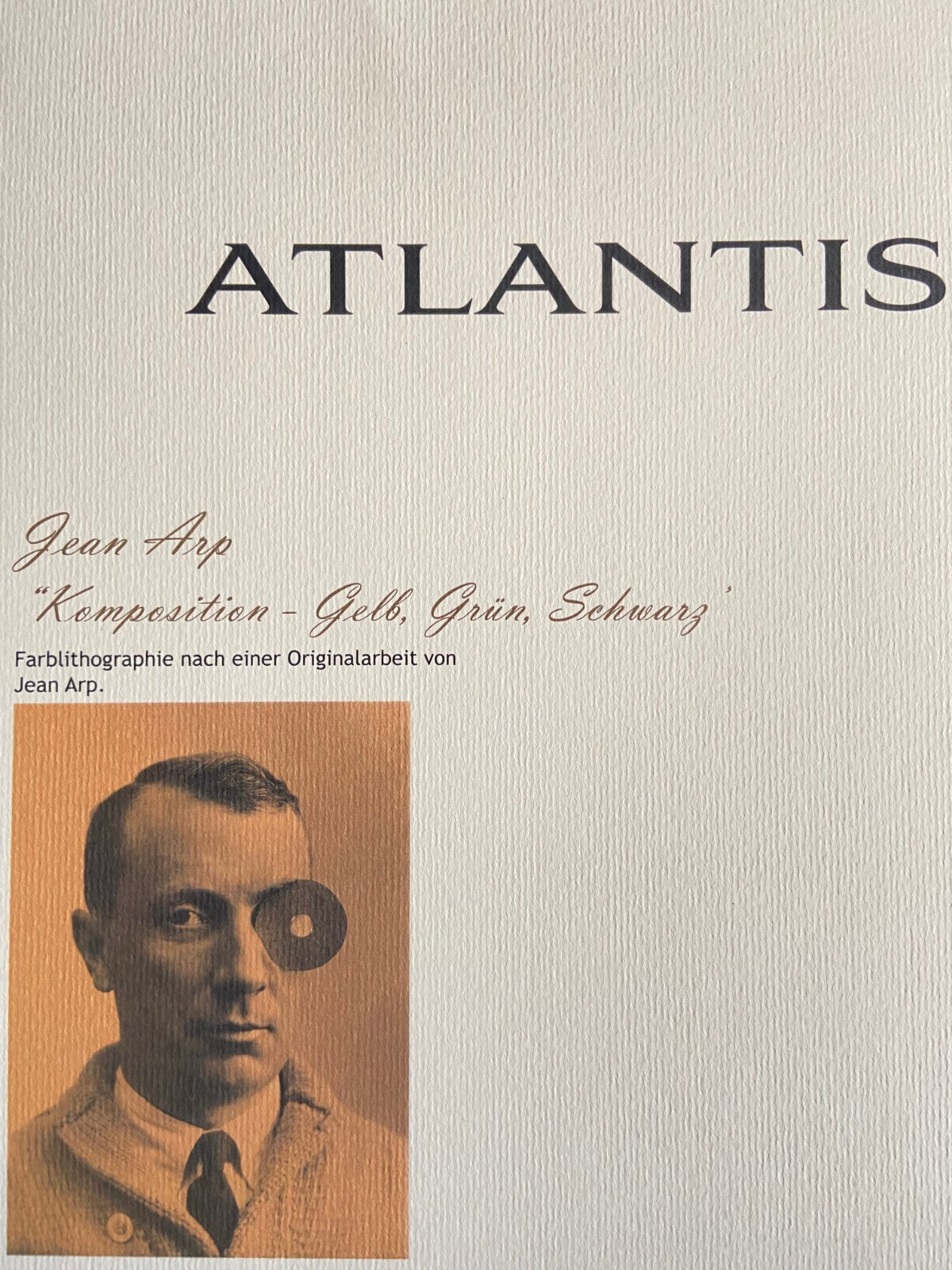 Jean Hans Arp Lithograph Coa Signed Op/Numbered In Pencil Crayon