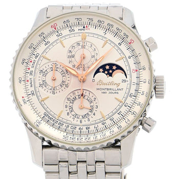 Breitling Montbrillant Olympus A19030 Silver Men'S Used Watch #6109