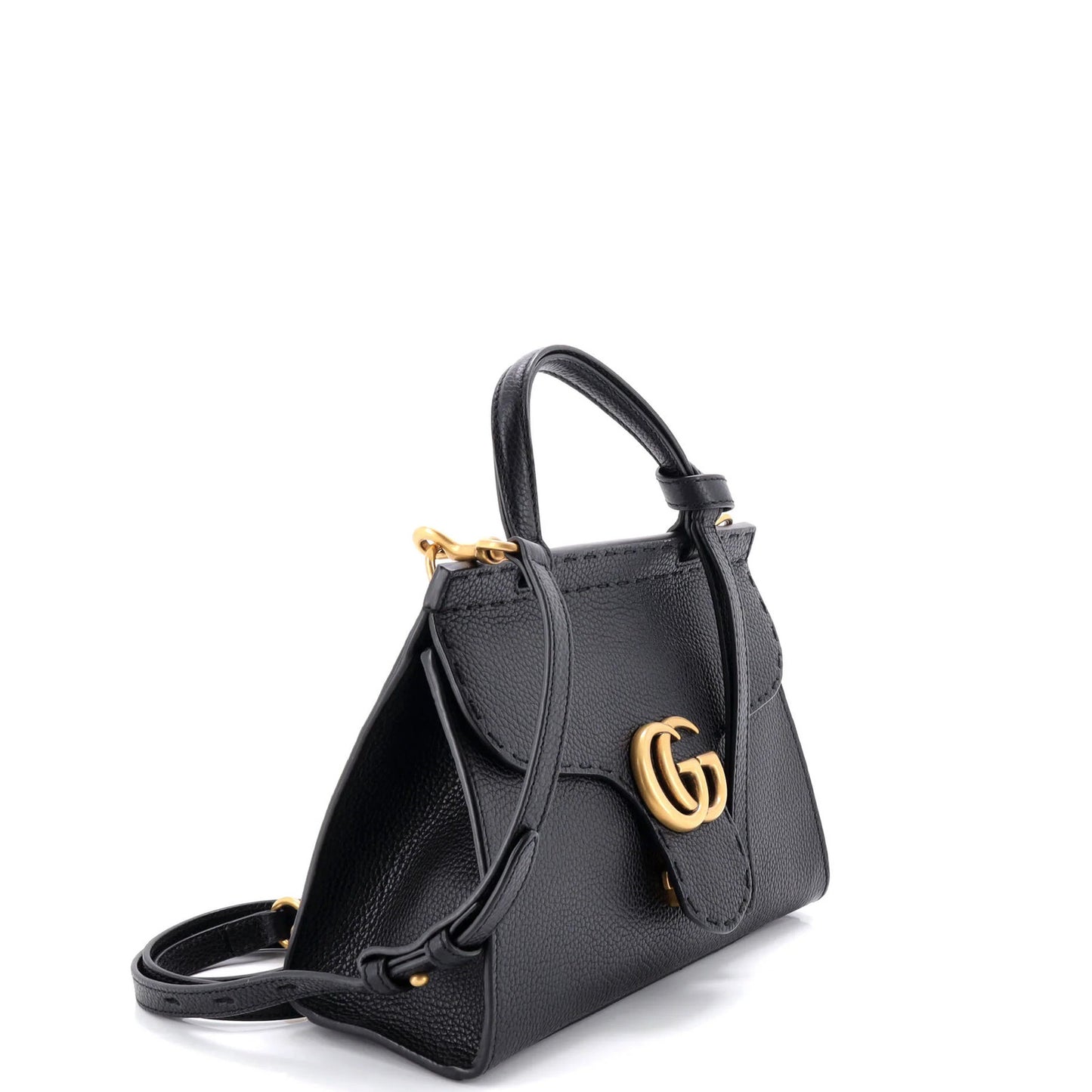 Gucci Gg Marmont Top Handle Bag Leather Mini