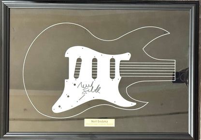 Neil Sedaka Autographed Framed Guitar Pickguard (Psa)