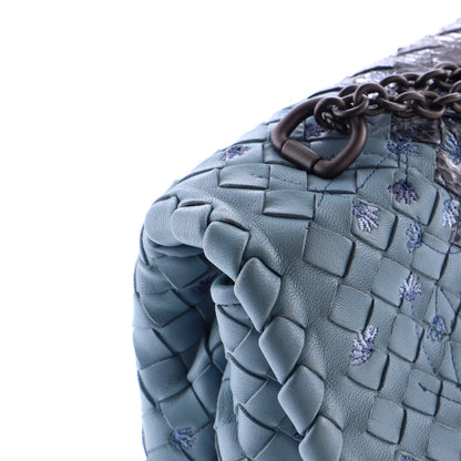 Bottega Veneta Olimpia Crossbody Bag Intrecciato Nappa With Snakeskin Small