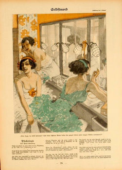 Original Simplicissimus 1913 By Kainer Dancers On Linen