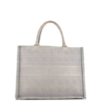 Christian Dior Book Tote Cannage Embroidered Canvas Medium