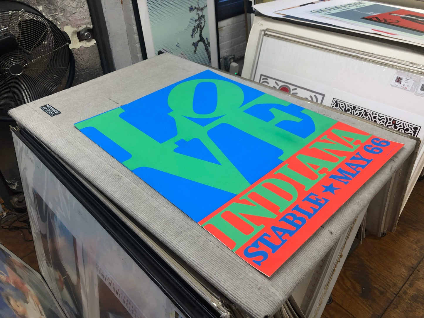 Robert Indiana Love-Stable " Serigraph Pop Art Green Blue Re