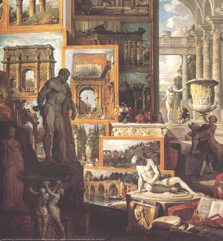Paolo Pannini Galleria Con Vedute Di Roma Antica 
