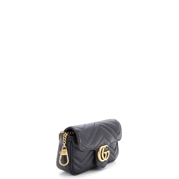 Gucci Gg Marmont Flap Bag Matelasse Leather Super Mini