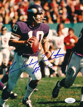 Fran Francis Asbury Tarkenton Hof Autographed