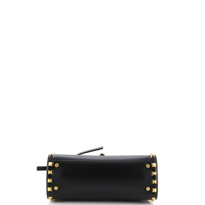 Valentino Garavani Rockstud Alcove Flip Lock Top Handle Bag Leather Small