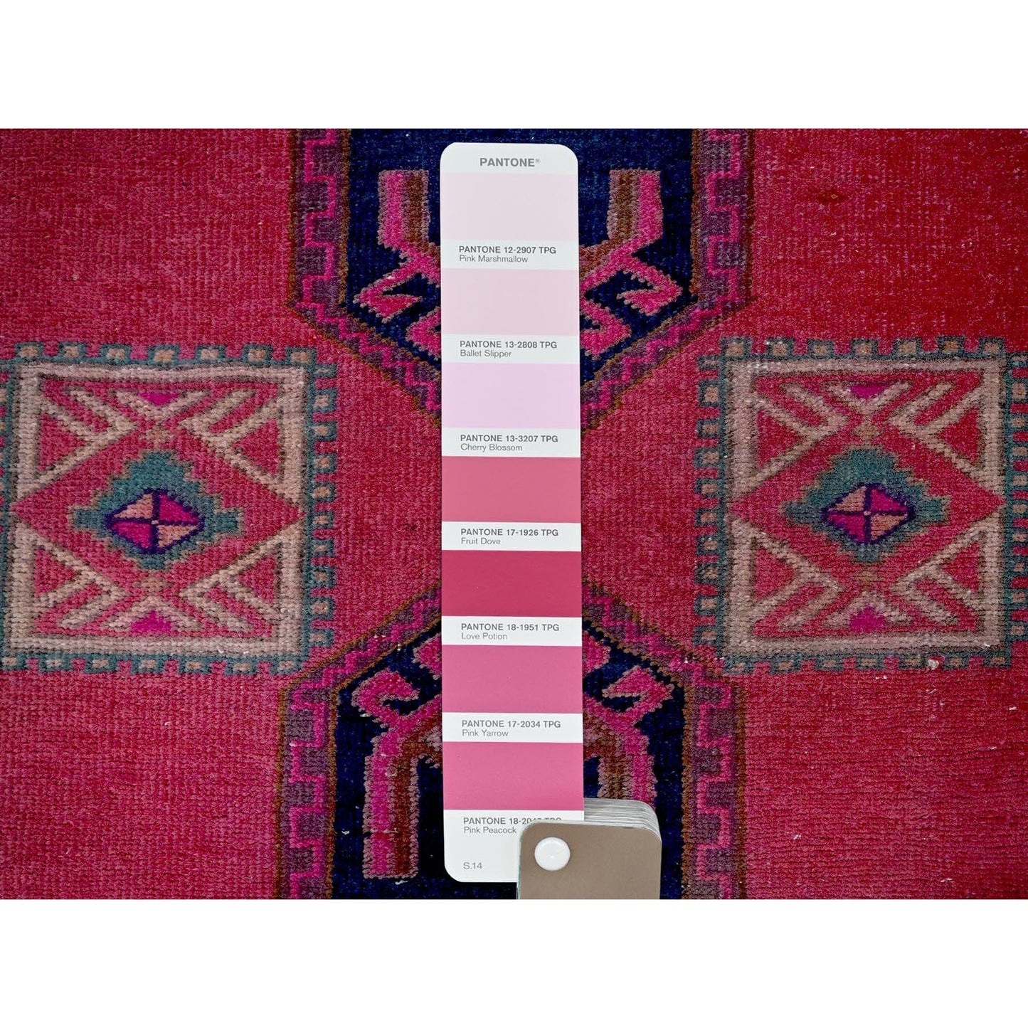 2'5"X9'10" Overdyed Pink Northwest Zoroastrian Wool Hand Knotted Runner Rug