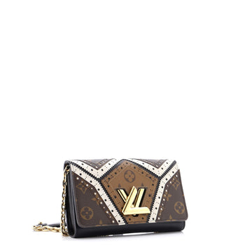 Louis Vuitton Twist Chain Wallet Limited Edition Brogue Reverse Monogram Canvas
