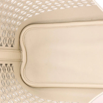 Prada Triangle Logo Shopper Tote Laser Cut Leather Medium