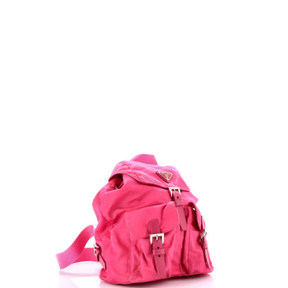 Prada Double Front Pocket Backpack Tessuto Small