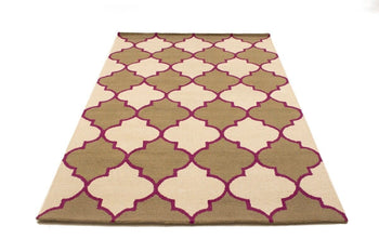 Trellis Design Multicolored 5X8 Modern Rug
