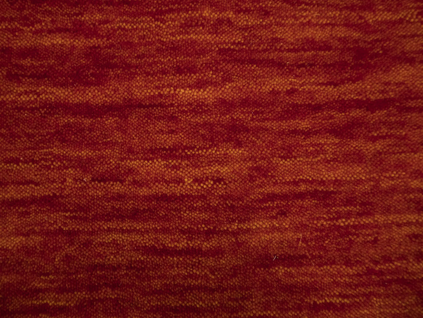 5'11x5'11 Orange Red Solid Hand-Loomed 6X6 Gabbeh Wool Round Rug Oriental