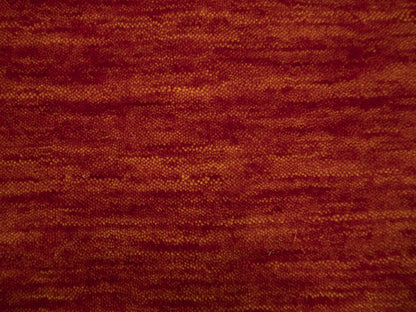 5'11x5'11 Orange Red Solid Hand-Loomed 6X6 Gabbeh Wool Round Rug Oriental
