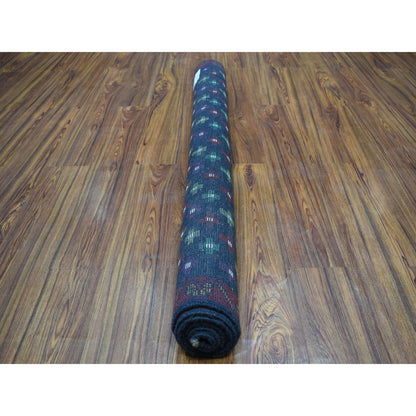 4'3"X6' All Over Design Pure Wool Hand Made Colorful Afghan Village Rug