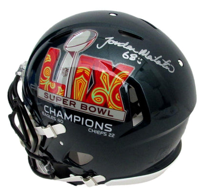 Jordan Mailata Signed Speed Full Size Authentic Sb Lix Helmet Eagles Bas 192854