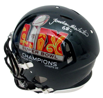 Jordan Mailata Signed Speed Full Size Authentic Sb Lix Helmet Eagles Bas 192854