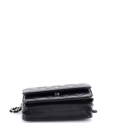Chanel Wallet On Chain Quilted Caviar Mini