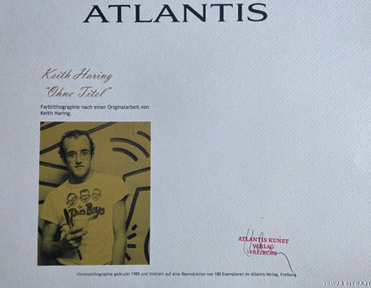 Keith Haring Coa Lithograph Signed Numbered