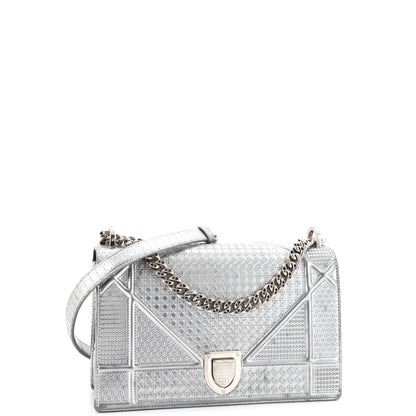 Christian Dior Diorama Flap Bag Cannage Embossed Calfskin Medium