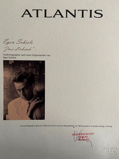 Egon Schiele Lithograph Coa Signed In Pen
