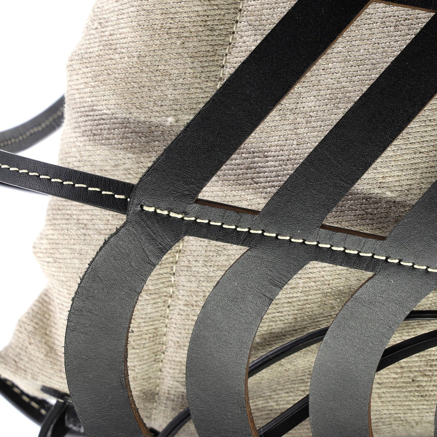 Chloe Kayan Tote Laser Cut Leather And Canvas Small