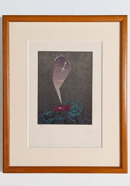 Joan Pon Signed Lithograph "Poligrafa Xv Anys" 1979 Spain Surrealist Art 3/100