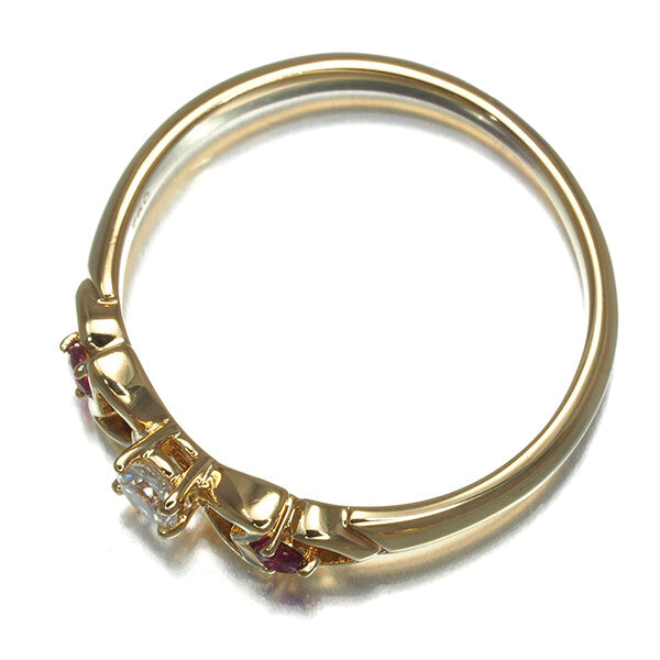Christian Dior Ring Diamond Ruby Ribbon Us6.5 18K