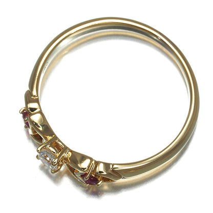 Christian Dior Ring Diamond Ruby Ribbon Us6.5 18K