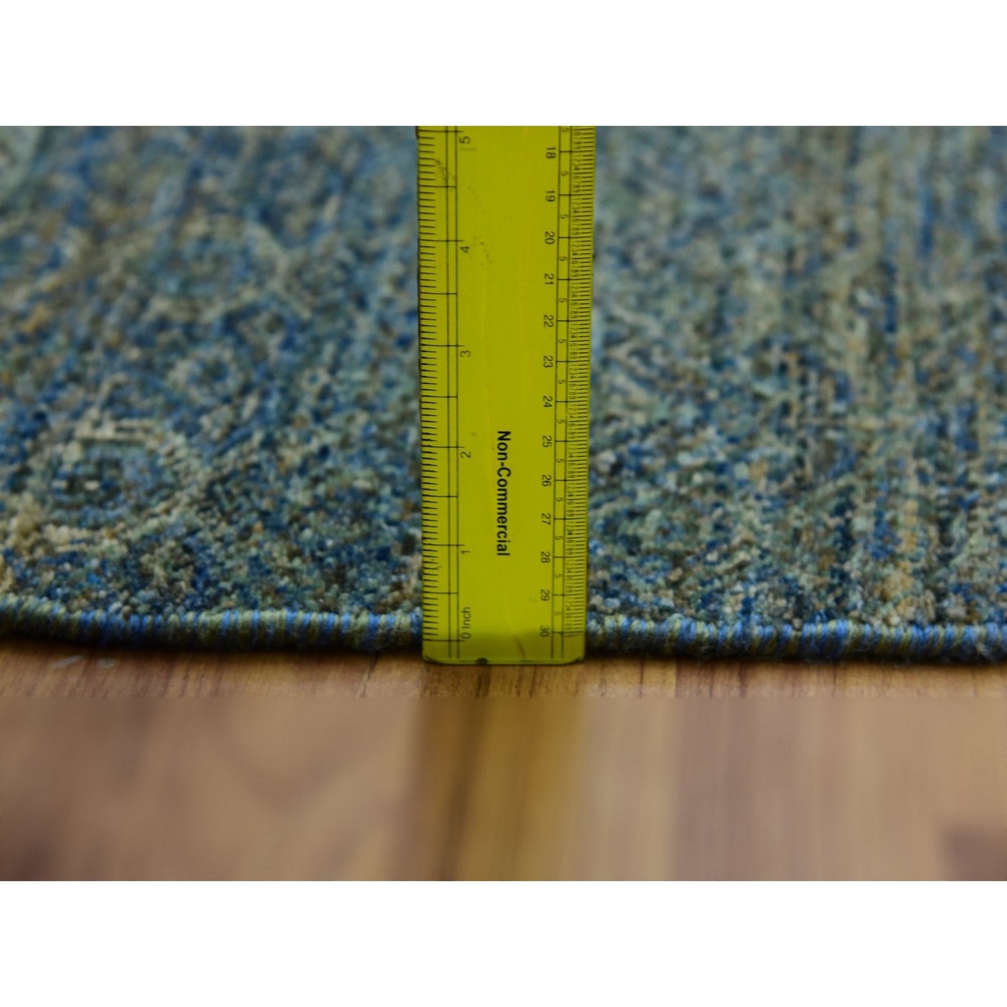 8'X8' Green Hand Knotted Kohinoor Herrita 100% Wool Round Oriental Rug