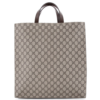 Gucci Courrier Convertible Soft Open Tote Gg Coated Canvas With Applique North