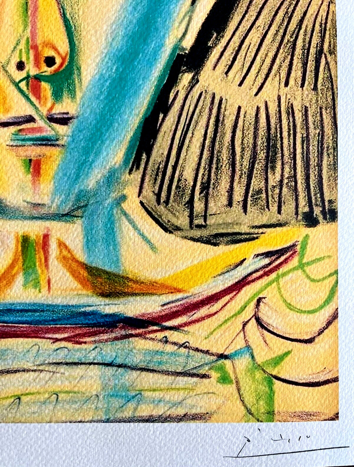 Pablo Picasso Lithograph 'Boy' Coa Signed Pen Numbered A Hand
