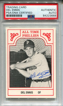 Del Ennis Autographed 1986 Tcma Card (Psa)
