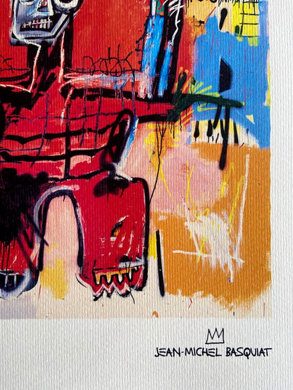 Jean Michel Basquiat Lithograph Coa Signed Numbered In Pencil