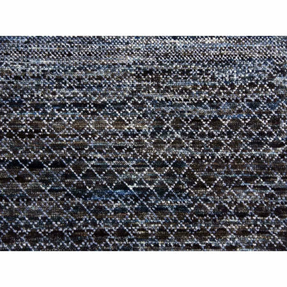 12'2"X18' Black Chiaroscuro Collection Hand Knotted Wool Oriental Rug