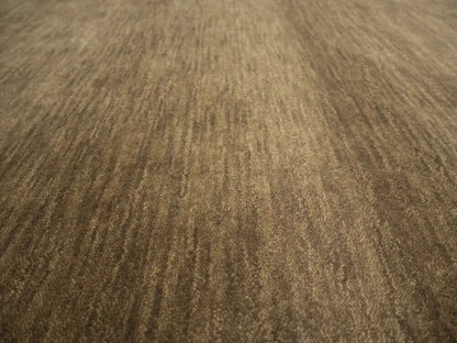 Brown Solid Hand-Loomed 6X9 Gabbeh Wool Rug