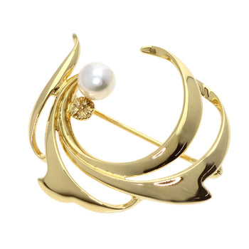 MIKIMOTO   Brooch Pearl Pearl K18 Yellow Gold