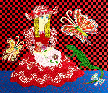 Yayoi Kusama Lithograph Mori Art Museum Coa Hand