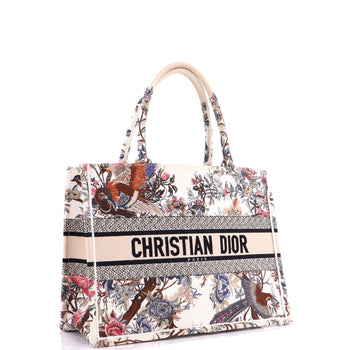 Christian Dior Book Tote Embroidered Canvas Medium